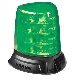 Aerotech Heavy Duty Tall Green LED Strobe -Flange, 10-33V