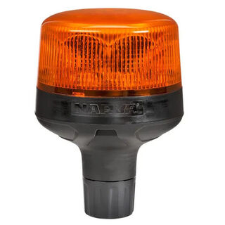 9-33 VOLT SHORT PROFILE EUROTECH II LED STROBE/ROTATOR -AMBER, FLEXIBLE POLE MOUNT