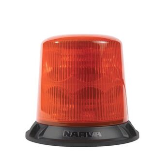 9-33 VOLT TALL PROFILE EUROTECH II LED STROBE/ROTATOR -AMBER, FLANGE BASE