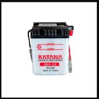 6N4-2A 6v KATANA Motorcycle Battery with Acid Pack