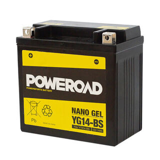 YG14BS - YTX14-BS  12v Motorcycle Battery