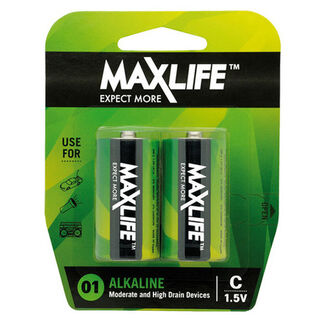 C Batteries Alkaline 2PK