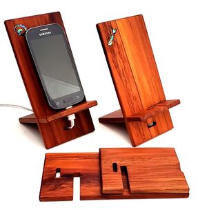 Rimu Phone stand Paua inlay