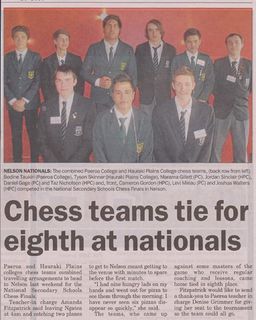 Chess Teams Tie for Eighth at Nationals