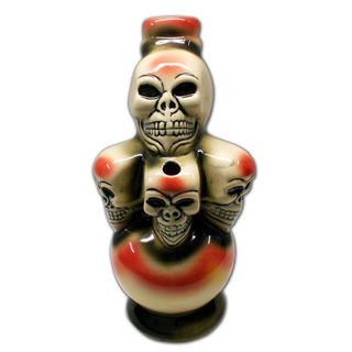 Ornament Ceramic Skull Tower 240mm 068 VC6941 EOL