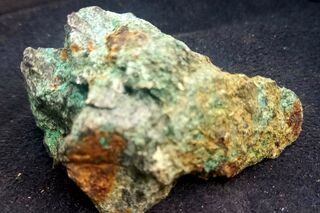 Native Copper with Malachite in Matrix