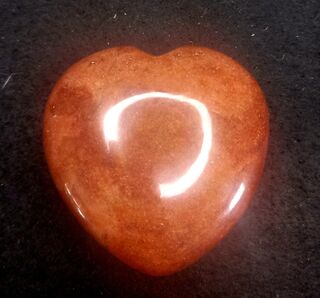 Moon stone Heart Pink & Browns