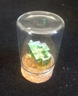 Bismuth Crystal in Display Jar