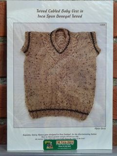 Tweed Cabled Baby Vest