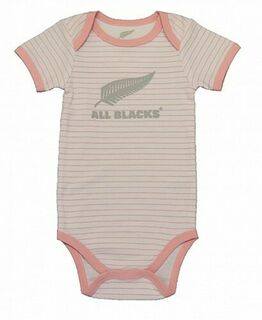 All Blacks Baby Pink Stripe Bodysuit
