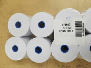57 x 57 1ply Bond Roll - 10 Rolls