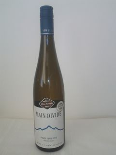 Main Divide Pinot Gris 2012, Waipara Valley, North Canterbury, New Zealand