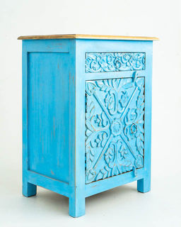 Mahika Bedside Table Blue