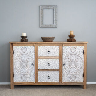 Goa Sideboard Natural/White