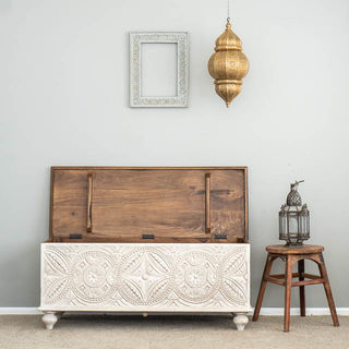 Mandala Blanket Box Whitewashed PRE ORDER
