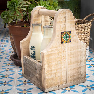 Rustic Milk Bottle Crate