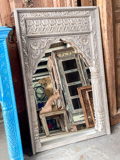 Boho Mirror Grey