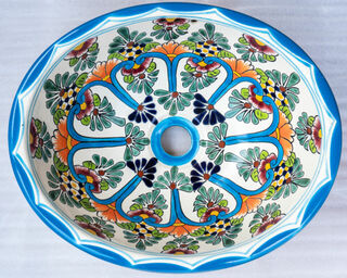 Medium Talavera Hand Basin 34