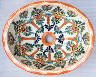 Medium Talavera Hand Basin 38