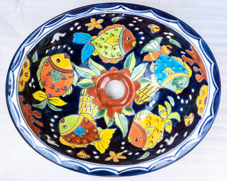 Medium Talavera Hand Basin 49