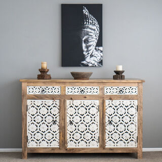 Flower Power Sideboard White