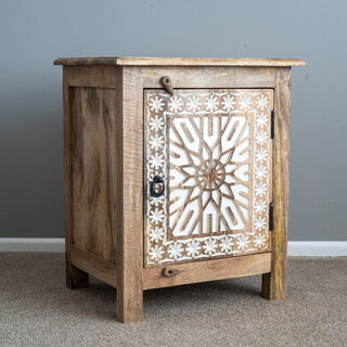 Arabian Side Table White/Natural