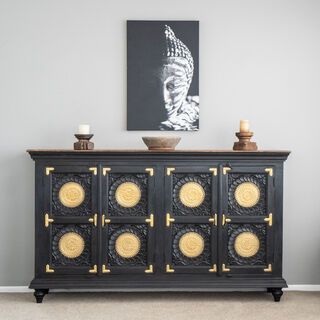 Pondicherry Brass Sideboard Black