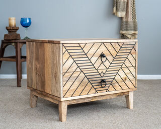 Vee Side Table Drawers