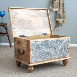 Small Boho Blanket Box E