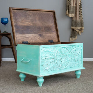 Small Boho Blanket Box F