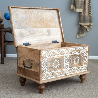 Small Boho Blanket Box L