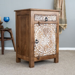 Goa Rustic Bedside Table