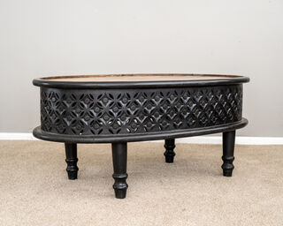 Black Indie Oval Coffee Table