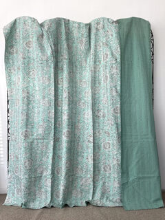 Kantha Quilt Duck Egg Green