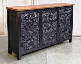 Goa Drawer Sideboard Black PRE ORDER