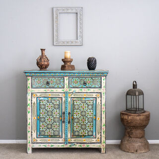 Hand Painted Floral Sideboard A