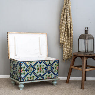 Hand Painted Boho Blanket Box