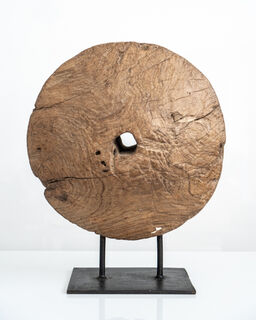 Old Wagon Wheel on Stand B
