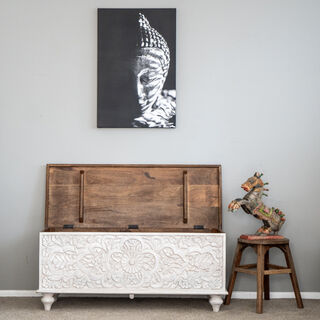 Kamini Blanket Box White