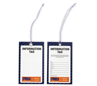 Information (Blank) Safety Tags 125mm x 75mm