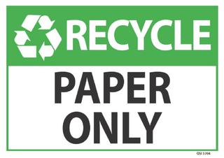 Recycle Paper Only 340x240mm