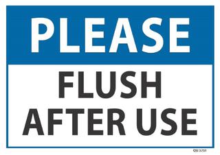 Please Flush after use 340x240mm