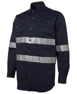 Long Sleeve 190G Shirt With 3M Tape - Navy