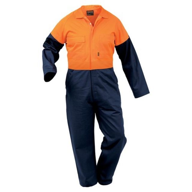 Overall Workzone Day Only Cotton Dome Orange Navy