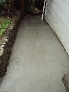 Re-concreting paths after replacing drains