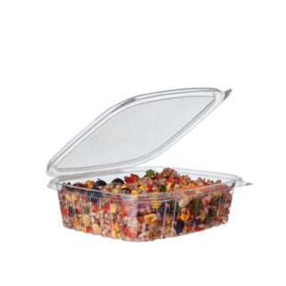 PLA Rectangular Deli Container with Hinged Lid 24oz  - Detpak