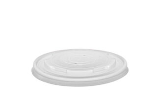 Hot Container Flat Lid 115mm (Fits 12-32oz) - Vegware - Pack 50