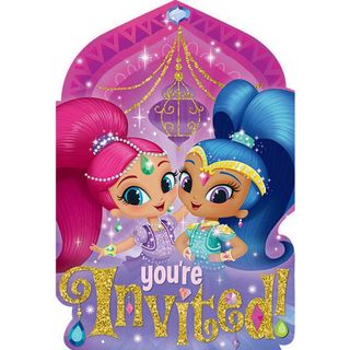 Shimmer and Shine Postcard Invitations - 8 Pack