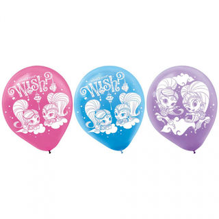 Shimmer and Shine Latex Balloons - 6 Pack