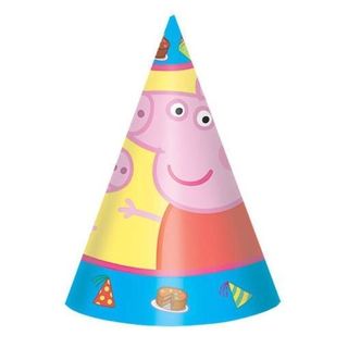 Peppa Pig Party Hats - 8 Pack